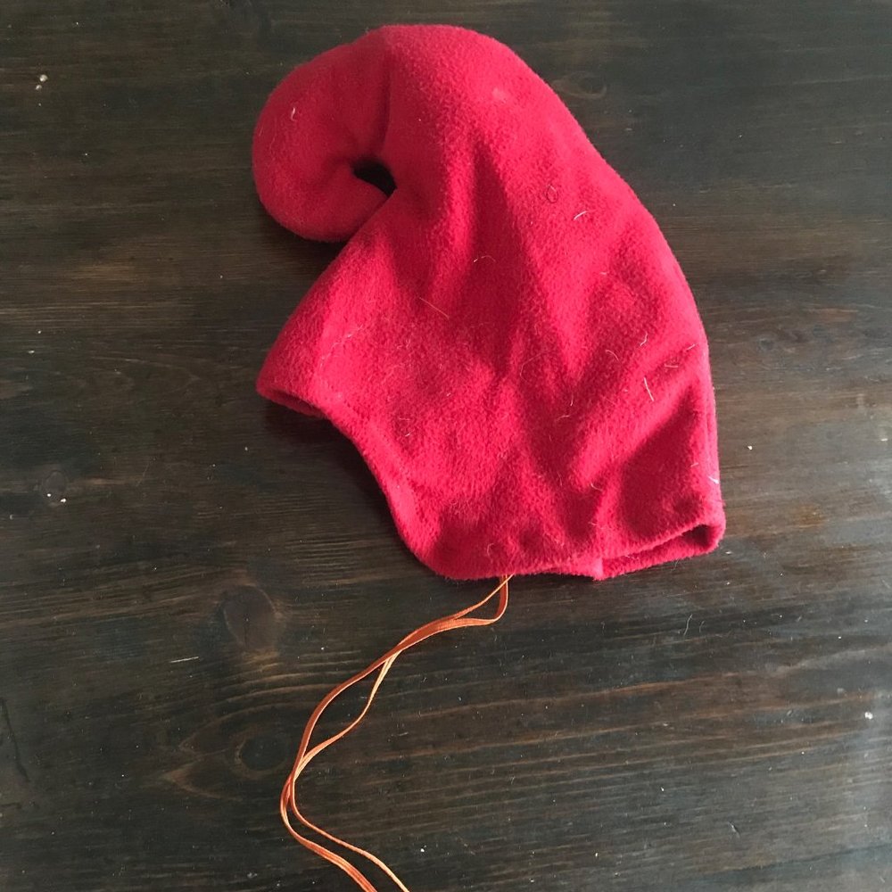 Red elf hat for baby or toddler